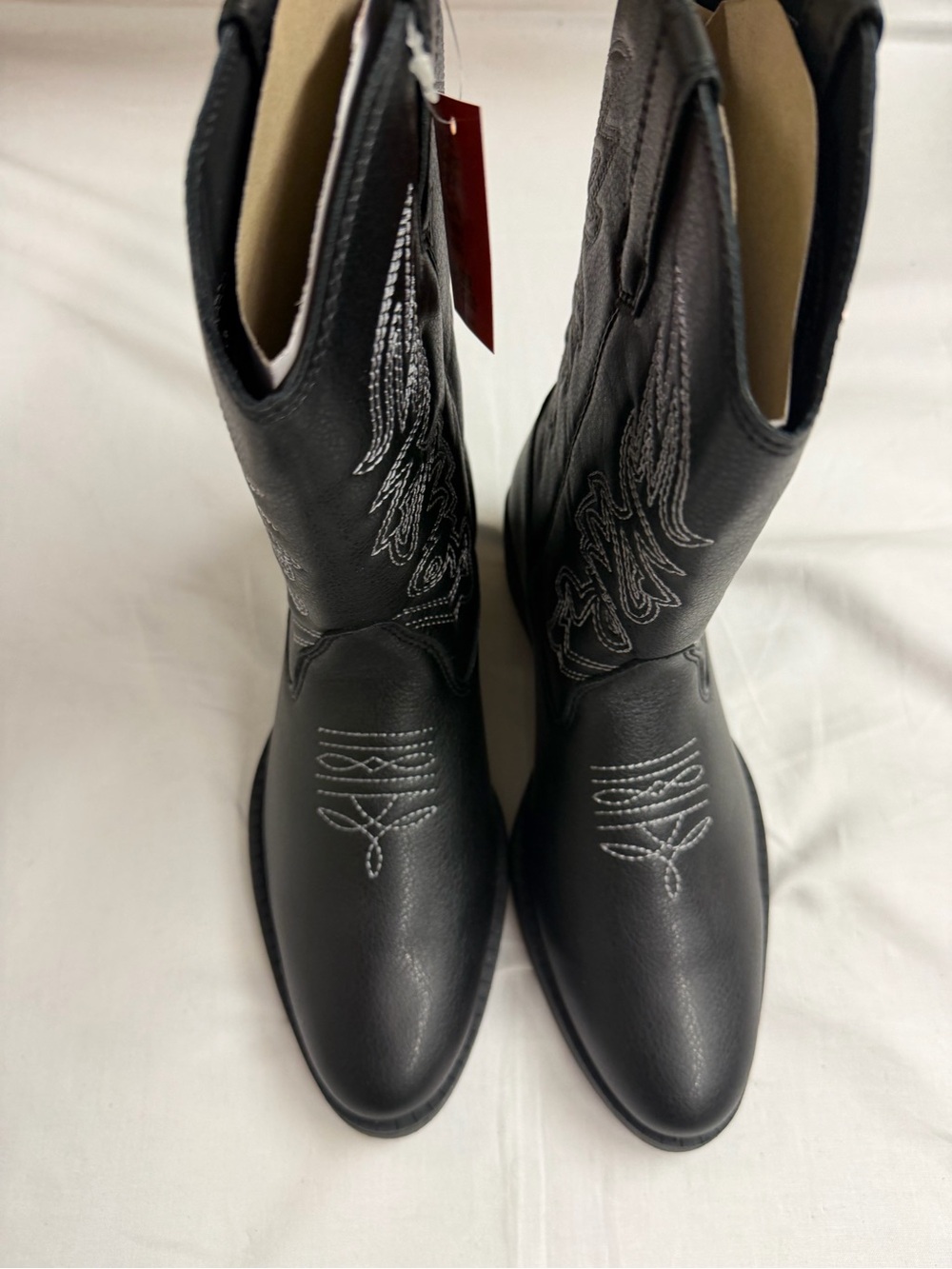 Black Western Embroidered Cowboy Boots